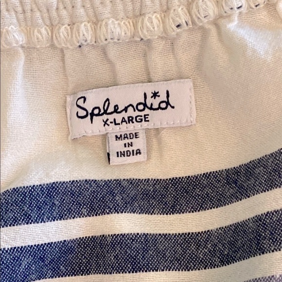 Splendid Striped Off-Shoulder Top with Adjustable Spaghetti Straps Size XL - Picture 10 of 11